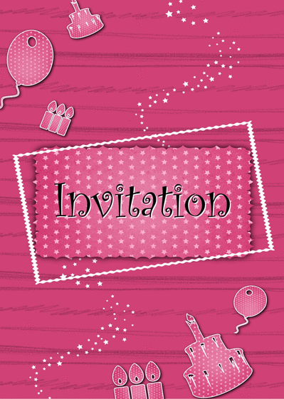 Invitation anniversaire rose